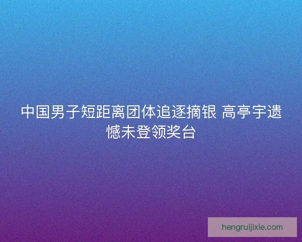 中国男子短距离团体追逐摘银 高亭宇遗憾未登领奖台 中国男子短距离团体追逐摘银 高亭宇遗憾未登领奖台